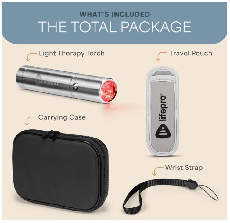 Lifepro Infrared & Red Light Therapy Device for Joints & Muscles Pain Relief, Portable Near Infrared Light for Body & Face Inflammation, Compact & Effective Design - Use 3 wavelengths
