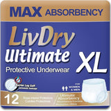 Adult Incontinence Underwear, Max Absorbent Adult Diapers with Leak Protection, X-Large