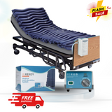 Alternating Air Pressure Mattress Pad with Micro Air Vents for Bedsore Prevention, with Whisper Quiet Pump, Waterproof Pressure Relief Ulcer Cushion Pad for Bed Sores for Hospital Bed Home Use