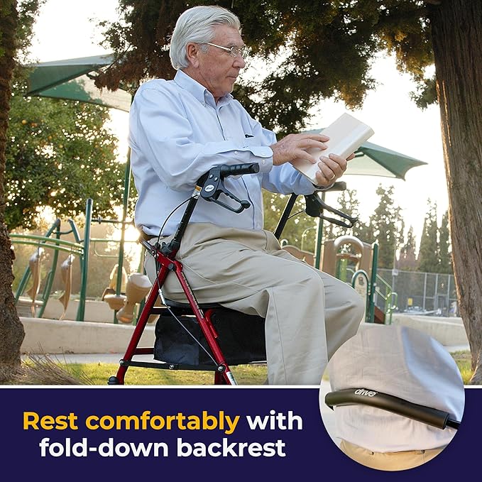 Drive Medical Wheel Rollator Walker With Seat