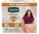 Adult Incontinence & Postpartum Bladder Leak Underwear for Women, Maximum Absorbency, Extra Large, Pink, 48 Count (2 Packs of 24)