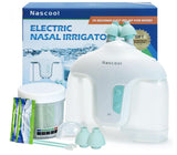 Electric Nasal Irrigation System with 50 Salt Packets, 2 Modes Nose Cleaner with SelfCleaning & Auto Waste Collection Function for Sinus Relief Runny Nose, Nasal Congestion, Itching Nose