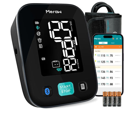 Blood Pressure Monitors for Home Use with APP Health Tracking, Blood Pressure Cuff Arm 8.6-16.5' with Automatic Pressurization, Irregular Heartbeat Monitoring, 8 AAA Batteries