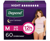 Adult Incontinence & Postpartum Bladder Leak Underwear for Women, Disposable, Overnight, Medium, Blush