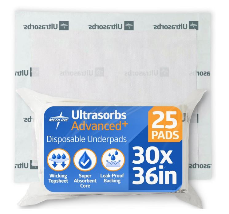 Bed Pads Disposable Adult, Advanced+ Premium Ultra Thick, 30x36, 25 Count, Chucks Pads Disposable Adult, Heavy Duty Chux Pads, for Incontinence, Full Body Coverage