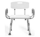 Shower Chair for Inside Shower with Arms and Back, 500 lbs Heavy Duty Shower Seat for Bathtub, Height Adjustable Safety Bath Seat for Elderly, Adults, Handicap and Disabled