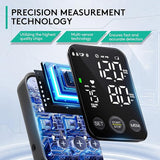 Blood Pressure Monitor Upper Arm Monitors for Home Use BP Machine Sphygmomanometer with 2x120 Reading Memory Adjustable Arm Cuff 8.7"-15.7" Large Display with LED Background Light Storage Bag