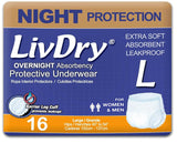 Adult Diapers Large Incontinence Underwear, Overnight, Leak Protection