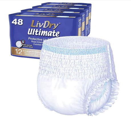 Adult Incontinence Underwear, Max Absorbent Adult Diapers with Leak Protection, X-Large