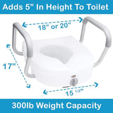 Carex E-Z Lock Raised Toilet Seat With Handles