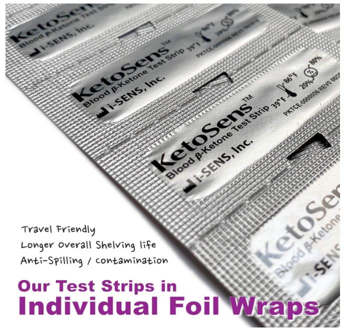 Blood Ketone Test Strips - Ideal for The Keto Diet and Ketosis Monitoring - Includes 50 Test Strips