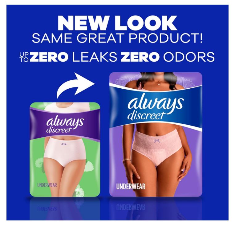 Adult Incontinence Underwear for Women and Postpartum Underwear, S/M, Up to 100%* Bladder Leak Protection