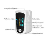 Fingertip Pulse Oximeter, Blood Oxygen Monitor with Free App, Plethysmograph, and Perfusion Index (with Bluetooth)