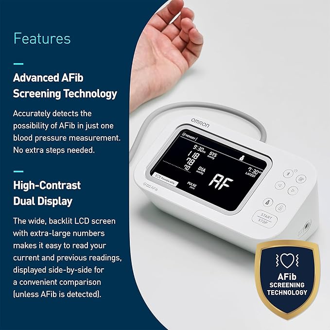 Platinum Upper Arm Blood Pressure Monitor - Clinically Validated Blood Pressure Arm Cuff - Use OMRON Connect App for Unlimited Free Measurements