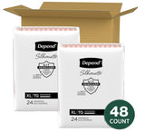 Adult Incontinence & Postpartum Bladder Leak Underwear for Women, Maximum Absorbency, Extra Large, Pink, 48 Count (2 Packs of 24)