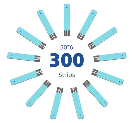 Blood Glucose Test Strips, 300 Count Test Strips for Diabetes, Use with metene TD-4116 and metene S Blood Glucose Monitor Only(No Monitor)