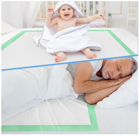 50 Count Hospital Grade 130 Gram 36” x 36” Max Absorbency Disposable Underpads, Leakproof Quick Drying XXXL Bed Pads Disposable for Adults, Kids, Pets Incontinence Pads, Pee Pads