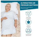 Alternating Air Pressure Mattress Pad, Bed Sore Prevention, Hospital Bed Mattress Topper with Whisper Quiet Pump & Waterproof, Heat Resistant Ulcer Cushion Pad for Hospital, Home, Medical Use