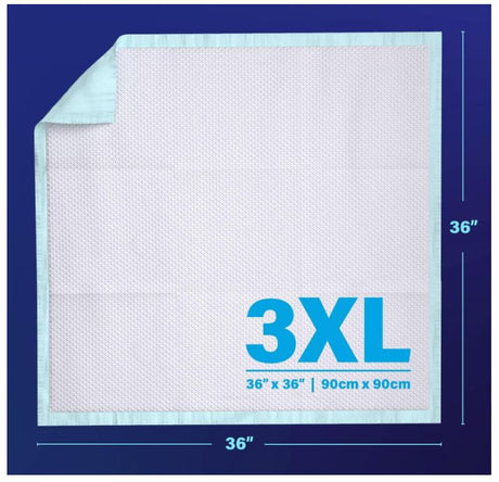 50 x  Bed Pads 36" x 36" | Extra Large Disposable Underpads | Heavy Duty & Ultra Absorbent Leak Proof Chucks Pads for Adults, Children, Babies & Pets | FSA & HSA Eligible