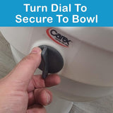 Carex E-Z Lock Raised Toilet Seat With Handles