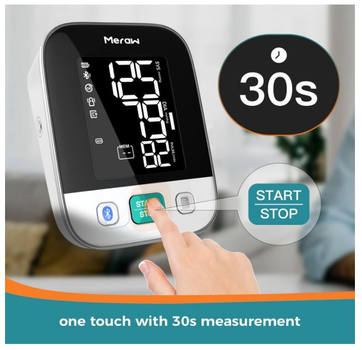 Blood Pressure Monitors for Home Use with APP Health Tracking, Blood Pressure Cuff Arm 8.6-16.5' with Automatic Pressurization, Irregular Heartbeat Monitoring, 8 AAA Batteries