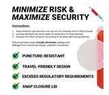 1.5qt (1PK) Mail-in Take Back Sharps Containers with Destruction Services for Safe & Environmentally-Responsible Needle Disposal | Home, Personal, Travel, and Professional Use