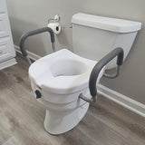 Carex E-Z Lock Raised Toilet Seat With Handles