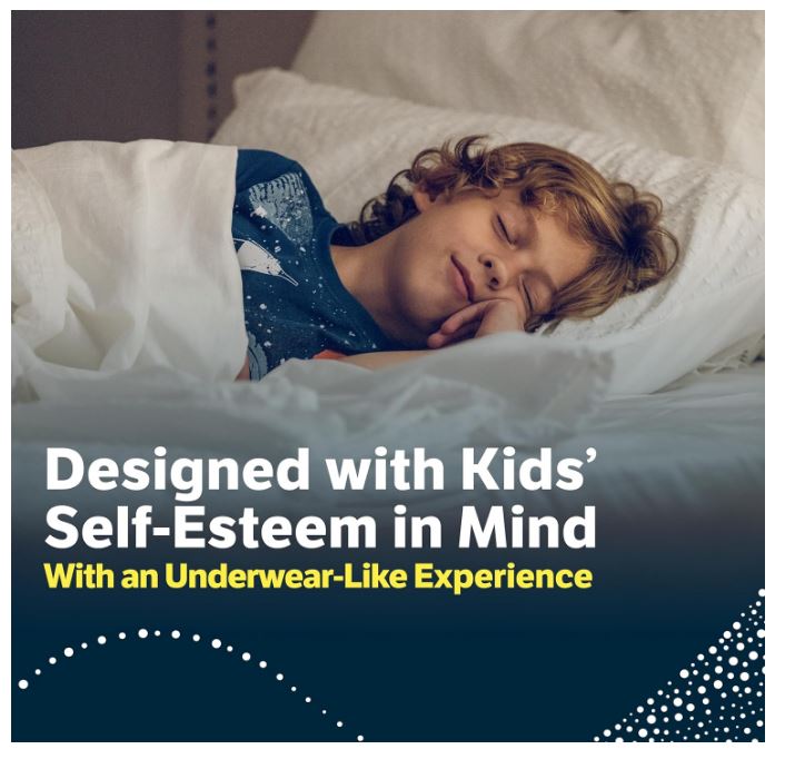 Girls' Nighttime Bedwetting Underwear, Size Large (68-95 lbs)