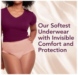 Adult Incontinence & Postpartum Bladder Leak Underwear for Women, Maximum Absorbency, Extra Large, Pink, 48 Count (2 Packs of 24)