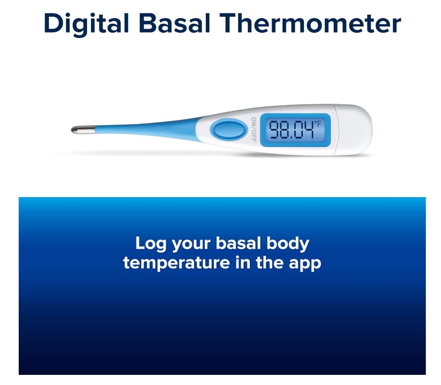 Clearblue & Natural Cycles Hormone-Free Birth Control Kit Starter Pack, 3 Month Subscription to The Natural Cycles app, 15 Digital Ovulation Tests, 1 Digital Basal Thermometer