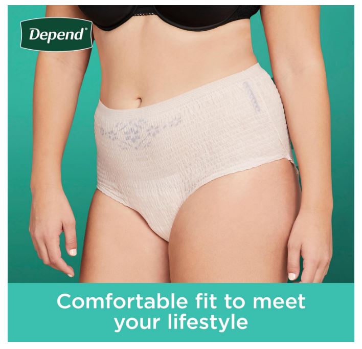 Adult Incontinence & Postpartum Bladder Leak Underwear for Women, Disposable, Maximum, Large, Blush
