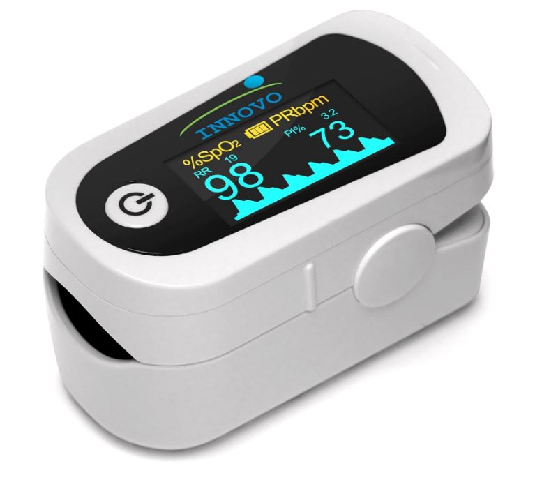 Fingertip Pulse Oximeter, Blood Oxygen Monitor with Free App, Plethysmograph, and Perfusion Index (with Bluetooth)