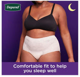 Adult Incontinence & Postpartum Bladder Leak Underwear for Women, Disposable, Overnight, Medium, Blush