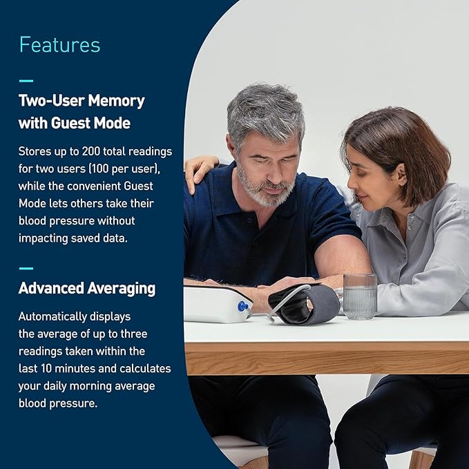 Platinum Upper Arm Blood Pressure Monitor - Clinically Validated Blood Pressure Arm Cuff - Use OMRON Connect App for Unlimited Free Measurements