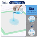 50 Count Hospital Grade 130 Gram 36” x 36” Max Absorbency Disposable Underpads, Leakproof Quick Drying XXXL Bed Pads Disposable for Adults, Kids, Pets Incontinence Pads, Pee Pads