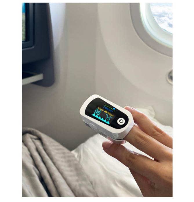 Fingertip Pulse Oximeter, Blood Oxygen Monitor with Free App, Plethysmograph, and Perfusion Index (with Bluetooth)