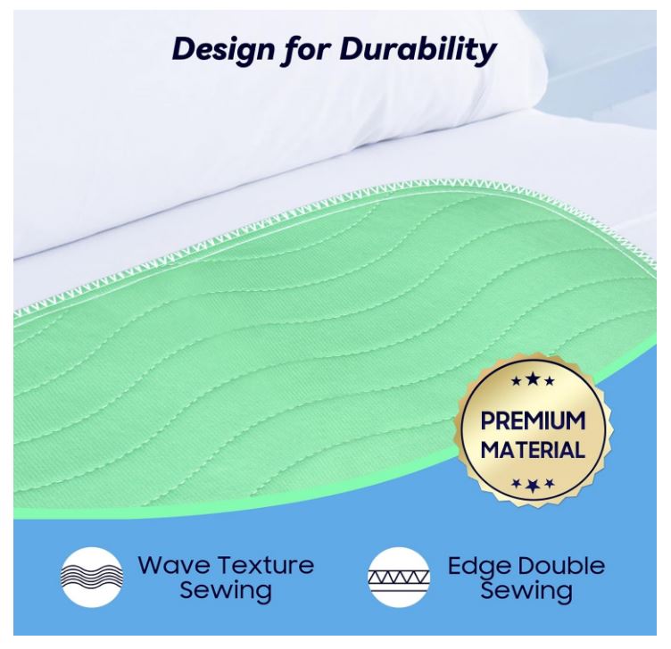4 Pack 36” x 54” Extra Heavy Absorbency Washable Underpads, Waterproof Nursing Pads Incontinence Bed Pads, Reusable Washable Pee Pads for Dogs, Diaper Changing & Adults, Mattress Protector
