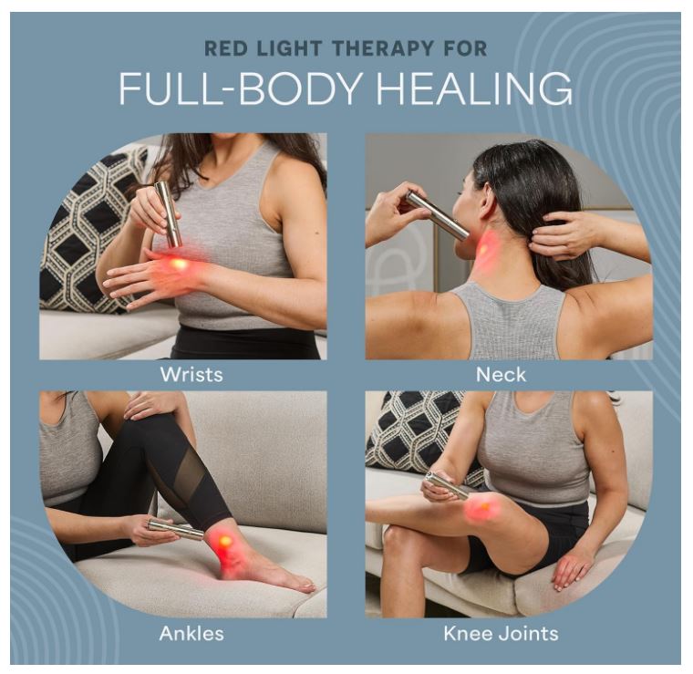 Lifepro Infrared & Red Light Therapy Device for Joints & Muscles Pain Relief, Portable Near Infrared Light for Body & Face Inflammation, Compact & Effective Design - Use 3 wavelengths