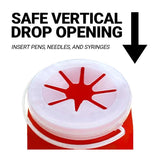 1.5qt (1PK) Mail-in Take Back Sharps Containers with Destruction Services for Safe & Environmentally-Responsible Needle Disposal | Home, Personal, Travel, and Professional Use