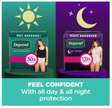 Adult Incontinence & Postpartum Bladder Leak Underwear for Women, Disposable, Maximum, Large, Blush