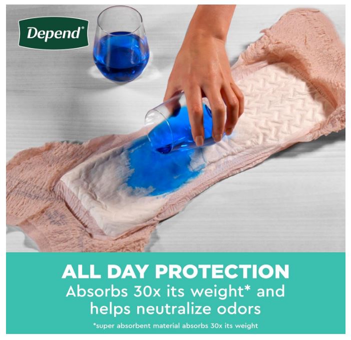 Adult Incontinence & Postpartum Bladder Leak Underwear for Women, Disposable, Maximum, Small, Blush