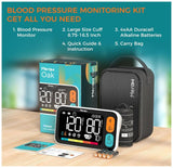 Blood Pressure Cuff Automatic Arm, Blood Pressure Monitor Home Use, Blood Pressure Machine Large Arm 8.6-16.5" Dual Users Bluetooth APP High Accuracy Irregular Heartbeat Monitoring Bag