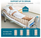 Alternating Air Pressure Mattress Pad, Bed Sore Prevention, Hospital Bed Mattress Topper with Whisper Quiet Pump & Waterproof, Heat Resistant Ulcer Cushion Pad for Hospital, Home, Medical Use