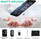 Blood Pressure Monitor Upper Arm Monitors for Home Use BP Machine Sphygmomanometer with 2x120 Reading Memory Adjustable Arm Cuff 8.7"-15.7" Large Display with LED Background Light Storage Bag