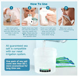 Electric Nasal Irrigation System with 50 Salt Packets, 2 Modes Nose Cleaner with SelfCleaning & Auto Waste Collection Function for Sinus Relief Runny Nose, Nasal Congestion, Itching Nose