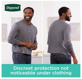 Adult Incontinence Underwear for Men, Disposable, Maximum, Large, Grey