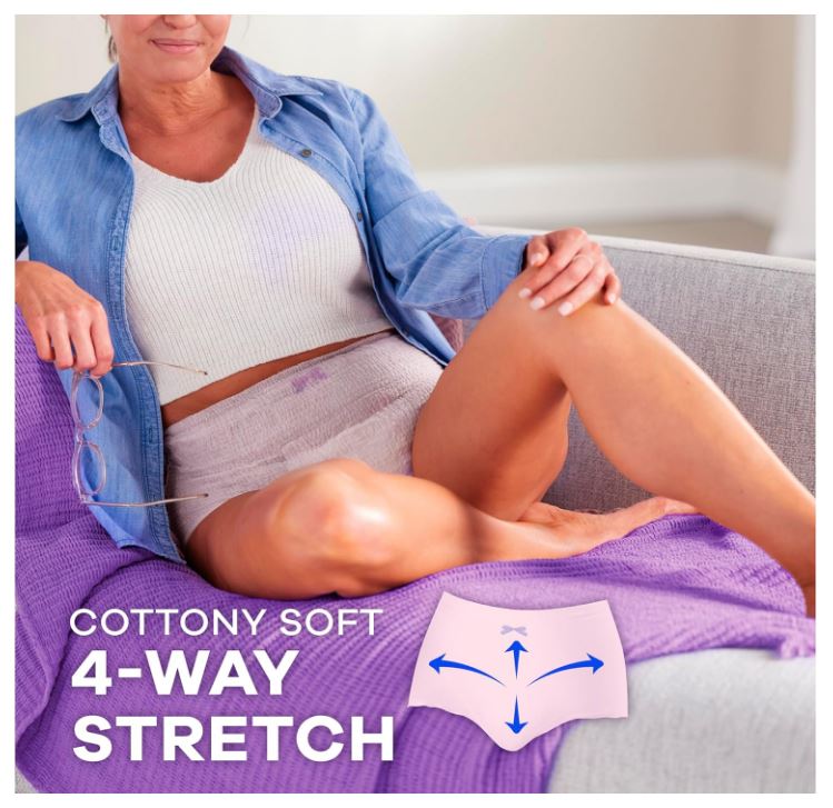Adult Incontinence Underwear for Women and Postpartum Underwear, S/M, Up to 100%* Bladder Leak Protection