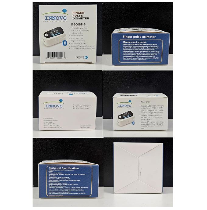 Fingertip Pulse Oximeter, Blood Oxygen Monitor with Free App, Plethysmograph, and Perfusion Index (with Bluetooth)