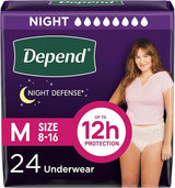Adult Incontinence & Postpartum Bladder Leak Underwear for Women, Disposable, Overnight, Medium, Blush